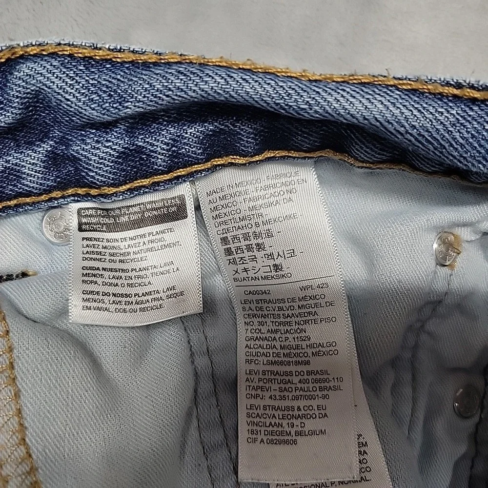 Levi Jeans Mens 33x32  Blue 505 Regular Fit Straight Leg Denim Casual Workwear
